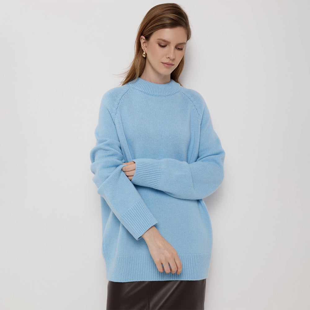 Damen Strickpullover mit Rundhalsausschnitt - Eveline