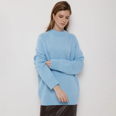 Damen Strickpullover mit Rundhalsausschnitt - Eveline