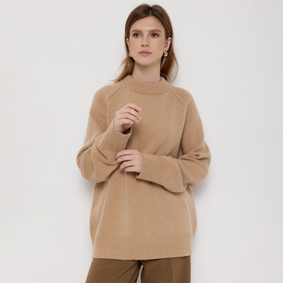 Damen Strickpullover mit Rundhalsausschnitt - Eveline