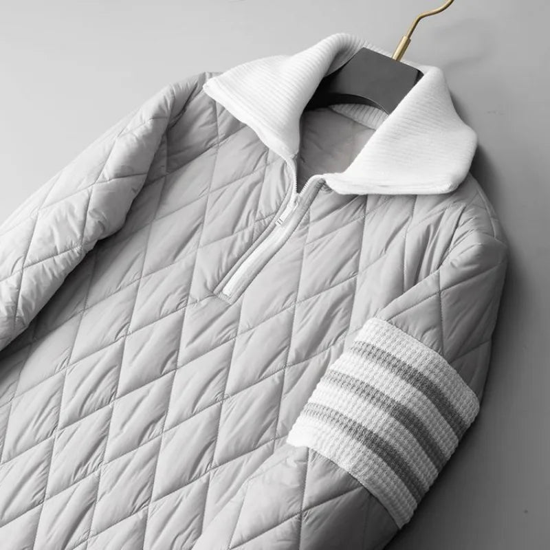 Wattiertes Sweatshirt mit Reißverschluss für Männer - Adam