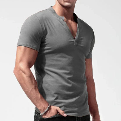 Recon - Henley T-Shirt aus Baumwolle