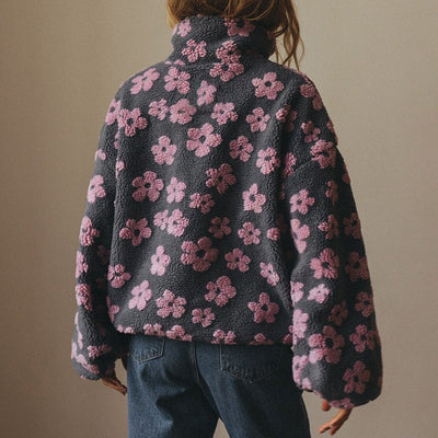 Damen-Fleece-Sweatshirt mit großer Tasche - Liora