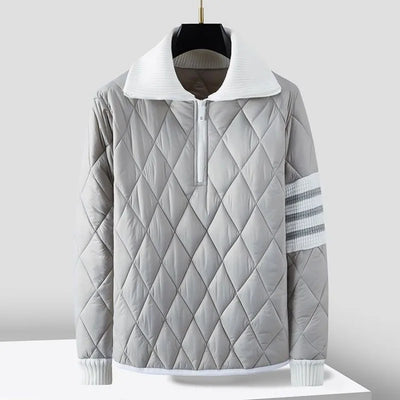 Wattiertes Sweatshirt mit Reißverschluss für Männer - Adam