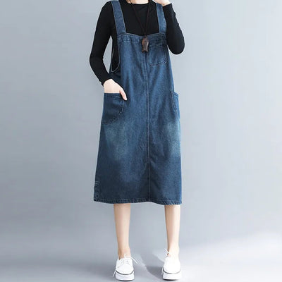 Jeans-Latzkleid mit lockerer Passform - Vici