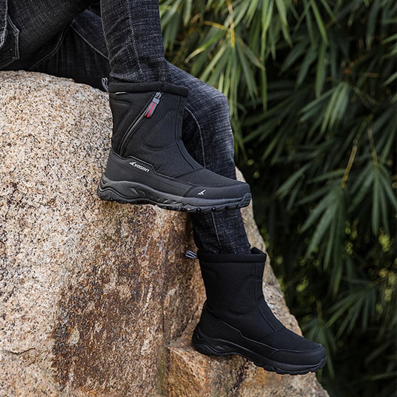 Wasserdichte Herrenstiefel mit seitlichem Reißverschluss und rutschfester Sohle - Rayan