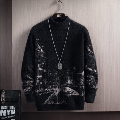Dicker Herren-Strickpullover Urban-Effekt - Naël