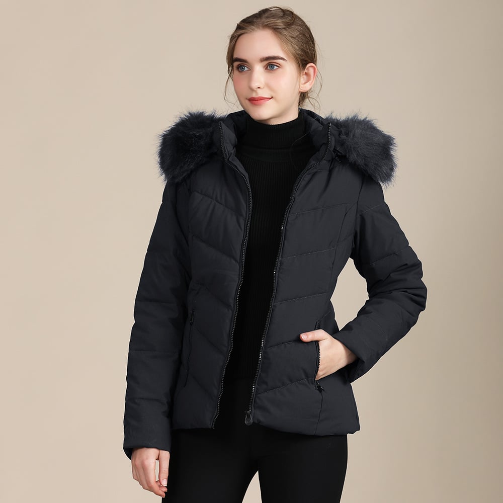 Steppjacke mit Kapuze aus Fleece für Damen - Nerise