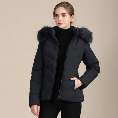 Steppjacke mit Kapuze aus Fleece für Damen - Nerise