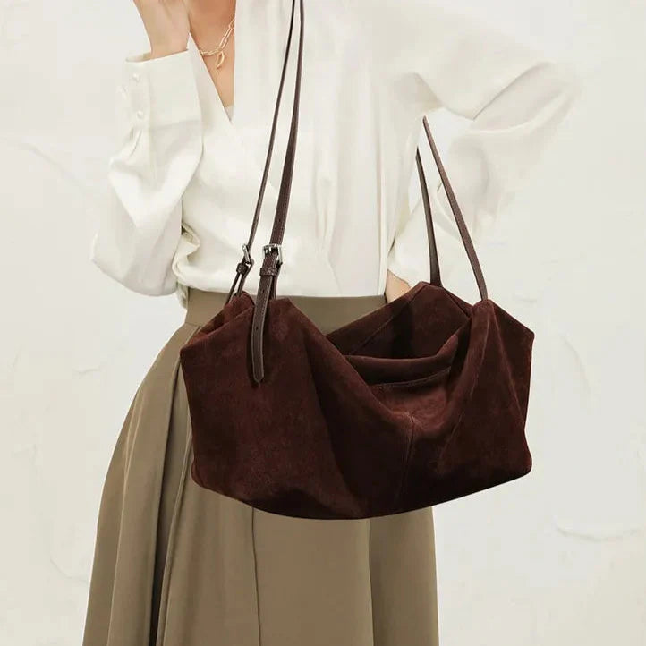 Damen-Umhängetasche aus Wildleder - Lola