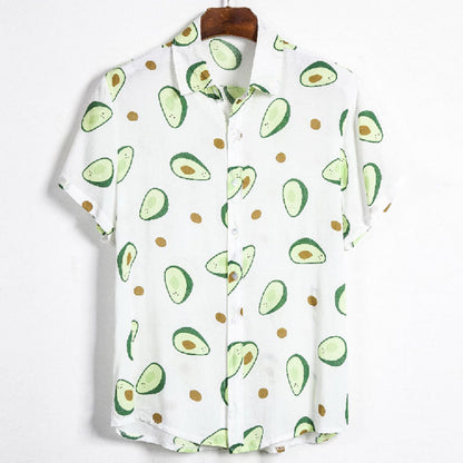 Stylisches Herren Urlaubs-Hemd mit Avocado Print