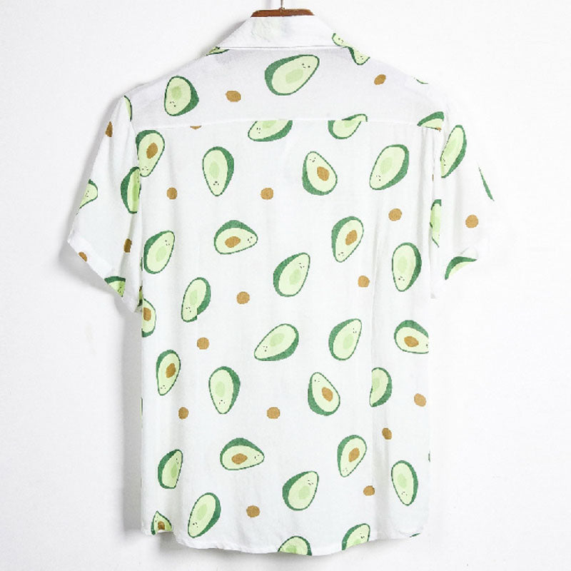 Stylisches Herren Urlaubs-Hemd mit Avocado Print