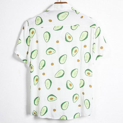 Stylisches Herren Urlaubs-Hemd mit Avocado Print