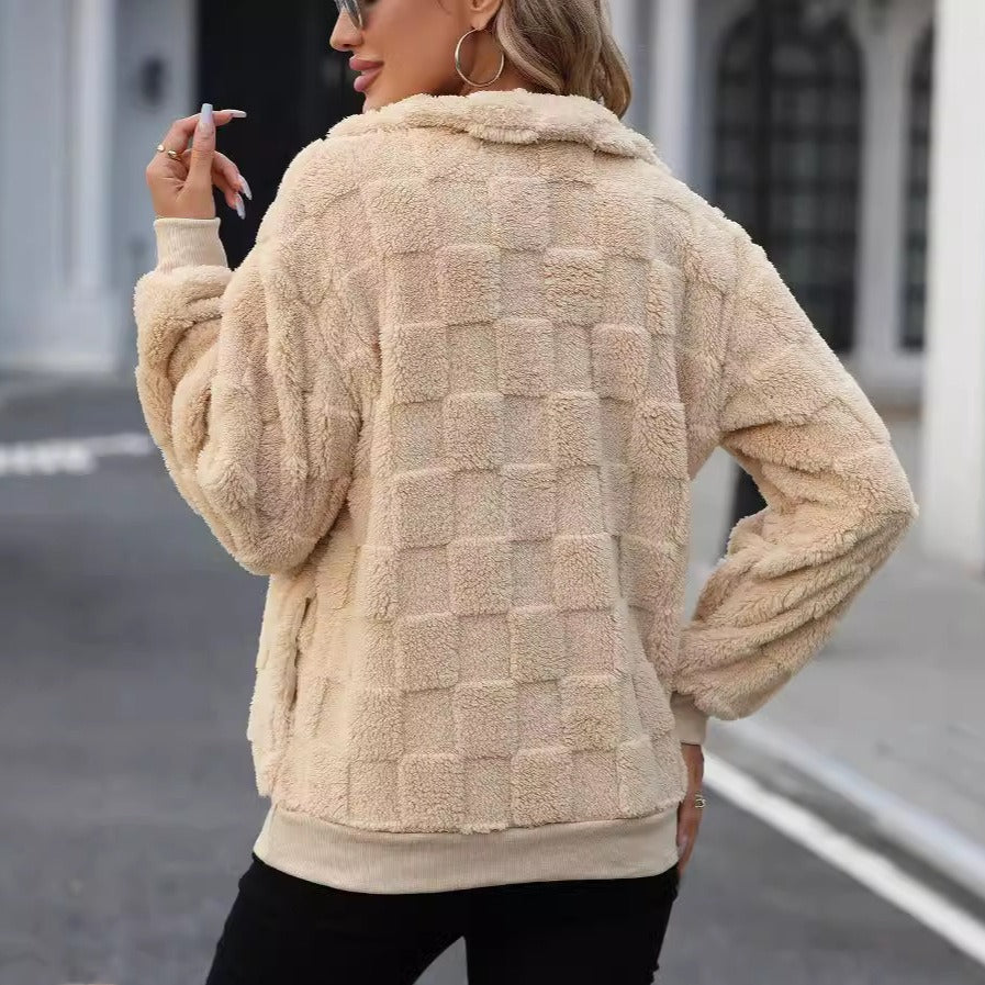 Fleece-Rollkragenpullover mit Reißverschluss - Noémie