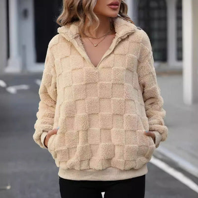 Fleece-Rollkragenpullover mit Reißverschluss - Noémie