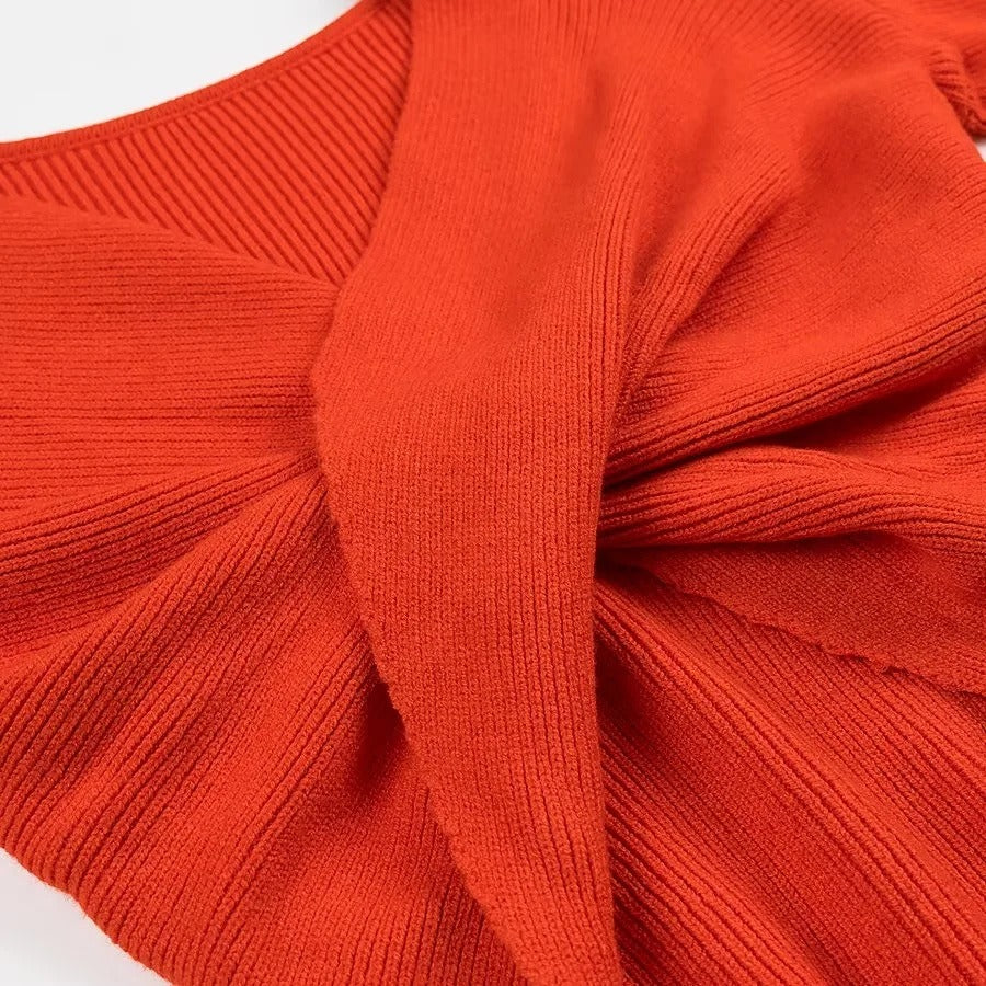 Damenpullover aus Rippenstrick mit verkürzter Form - Alix