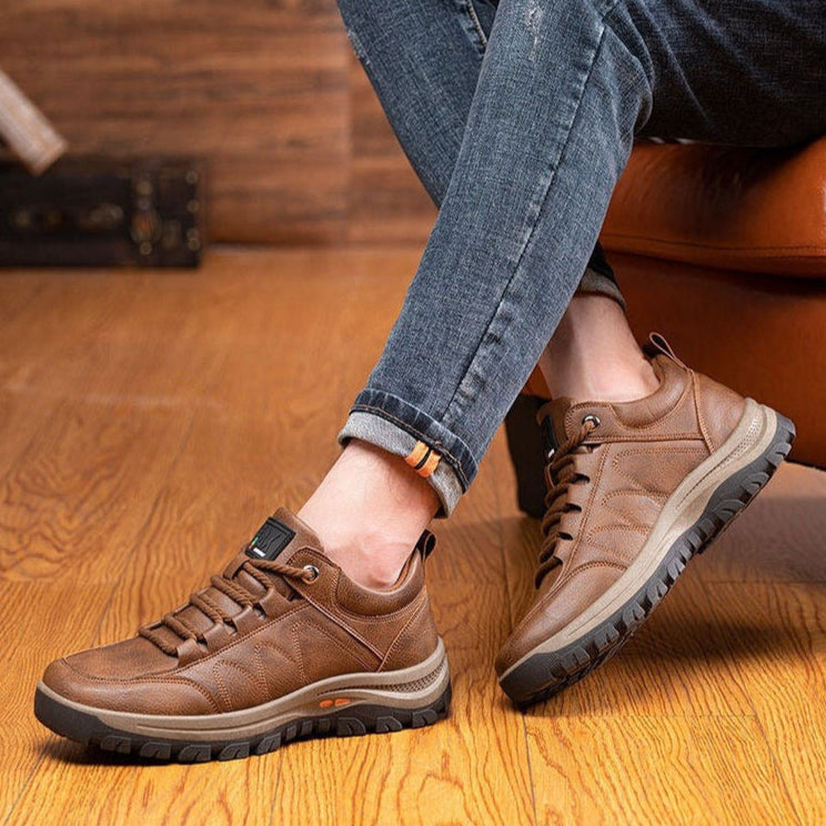 Herren-Wanderschuhe aus Kunstleder mit robuster Sohle - Michael