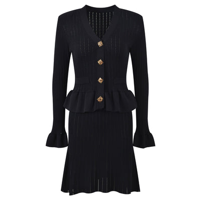 Strickkleid mit Juwelenknöpfen - Mireille