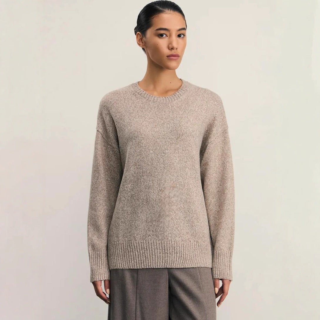 Grobstrickpullover mit Rundhalsausschnitt - Elva