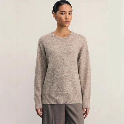 Grobstrickpullover mit Rundhalsausschnitt - Elva