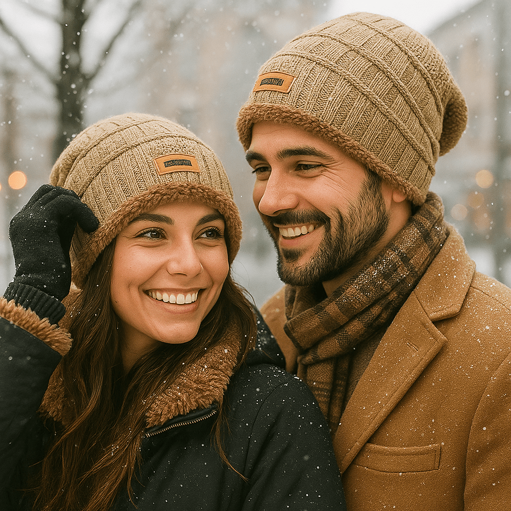 Unisex Beanie mit Doppelmantel-Effekt - Taelion