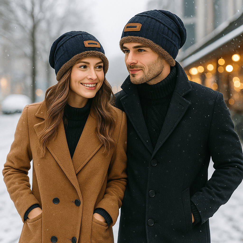 Unisex Beanie mit Doppelmantel-Effekt - Taelion