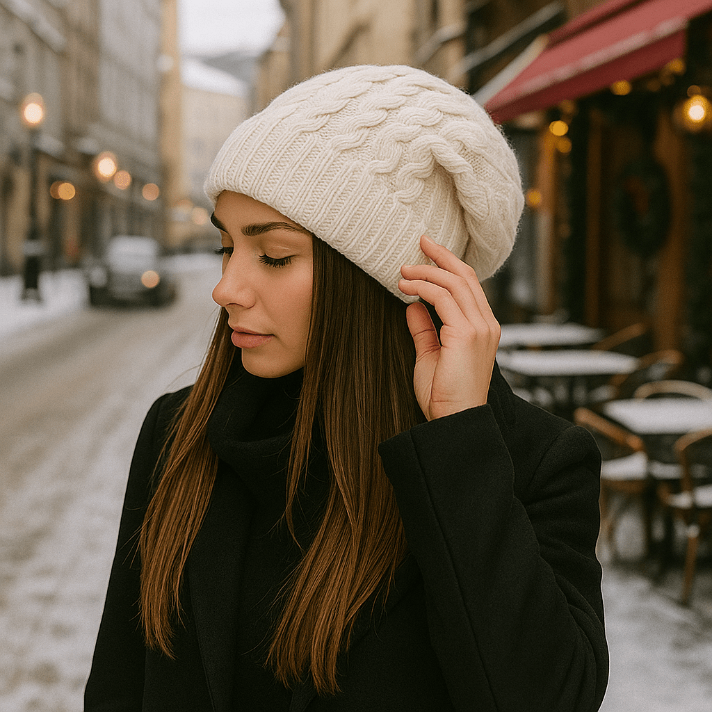 Damenmütze mit klobigem Strickeffekt - Serane
