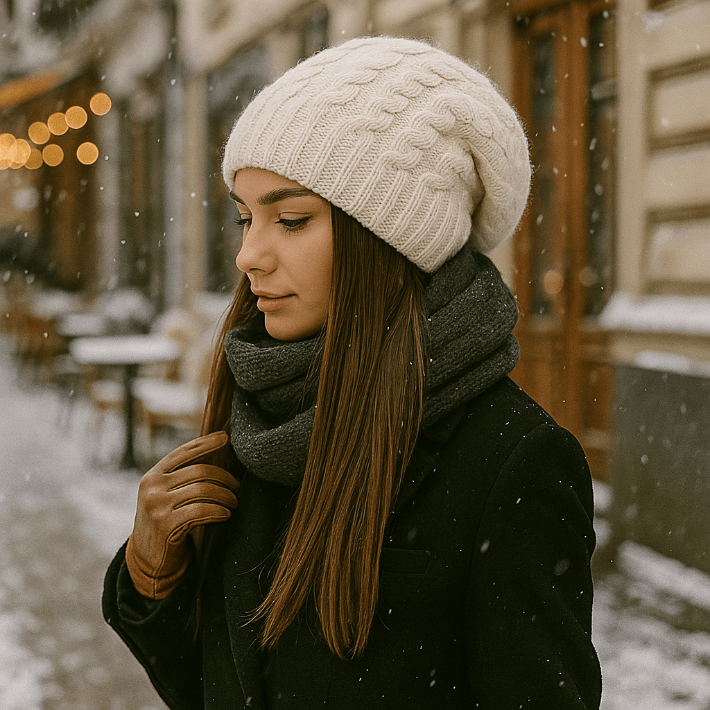 Damenmütze mit klobigem Strickeffekt - Serane
