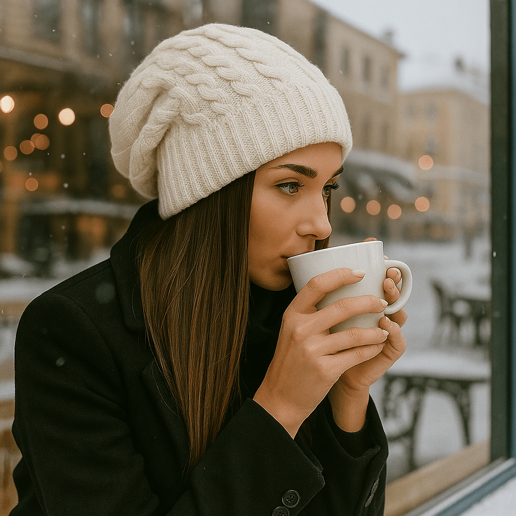 Damenmütze mit klobigem Strickeffekt - Serane