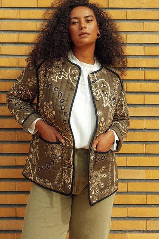 Luciana - Vintage-Jacke mit Blumendruck