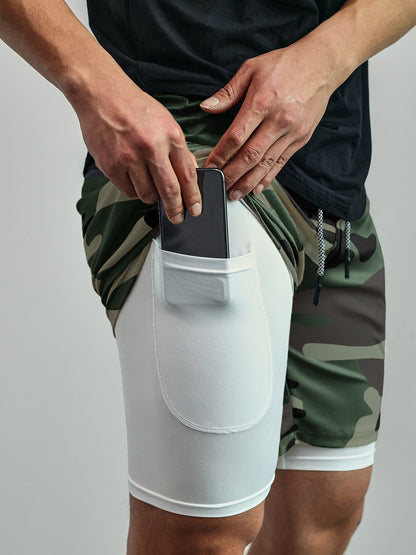 SportFit - 2 in 1 Mesh Shorts mit Innenfutter