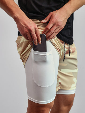 SportFit - 2 in 1 Mesh Shorts mit Innenfutter