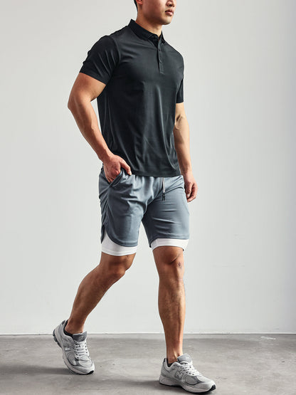 SportFit - 2 in 1 Mesh Shorts mit Innenfutter