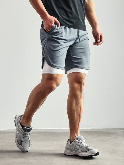 SportFit - 2 in 1 Mesh Shorts mit Innenfutter