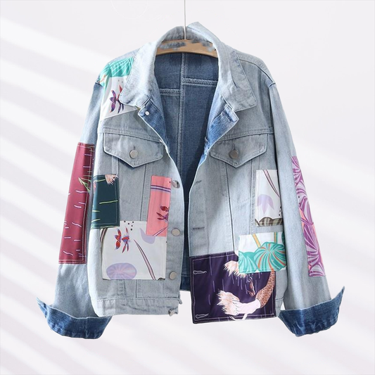 Damen Jacke aus Denim mit Stil und Farbe